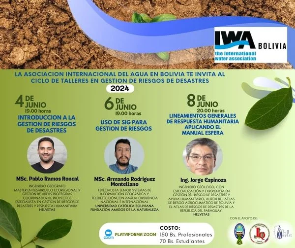 Talleres GESTIÓN DE RIESGOS DE DESASTRES, virtual, del 4 al 8-junio