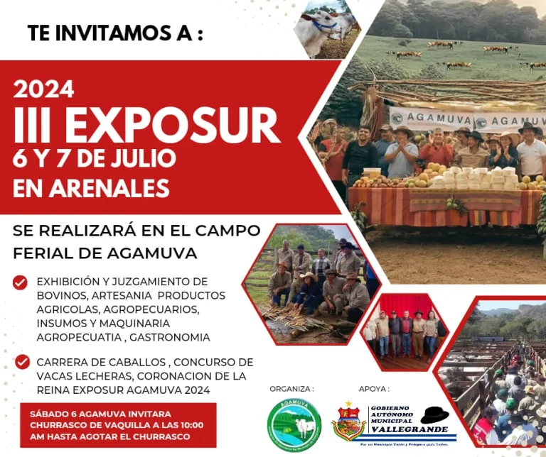 EXPOSUR, en Santa Cruz, el 6-julio