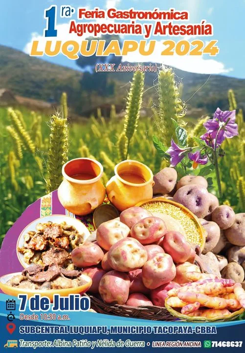 FERIA GASTRONÓMICA AGROPECUARIA Y ARTESANÍA, en Cochabamba, el 7-julio