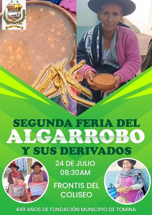 FERIA DEL ALGARROBO Y SUS DERIVADOS, en Chuquisaca, el 24-julio