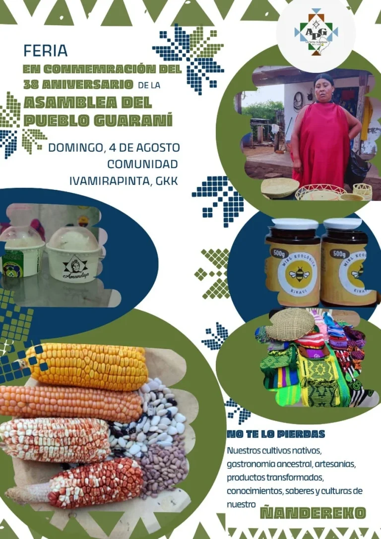FERIA DE LA ASAMBLEA DEL PUEBLO GUARANÍ, en Chuquisaca, el 4-agosto