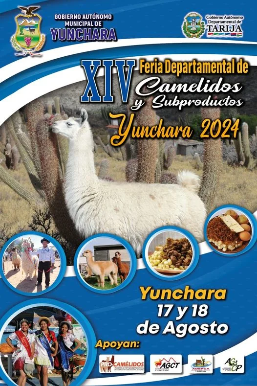 FERIA DEPARTAMENTAL DE CAMÉLIDOS Y SUBPRODUCTOS 2024, en Tarija, el 17 y 18-agosto