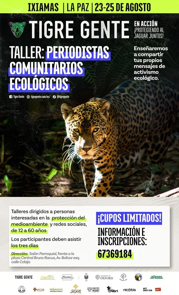 Taller PERIODISTAS COMUNITARIOS ECOLÓGICOS, en La Paz,, del 23 al 25-agosto