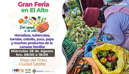 Feria DEL CAMPO A LA OLLA, en La Paz, el 28-agosto