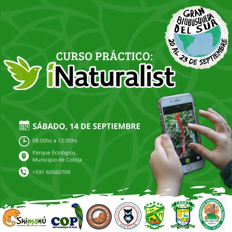 Curso iNaturalist, en Pando, el 9 y 14-sept.