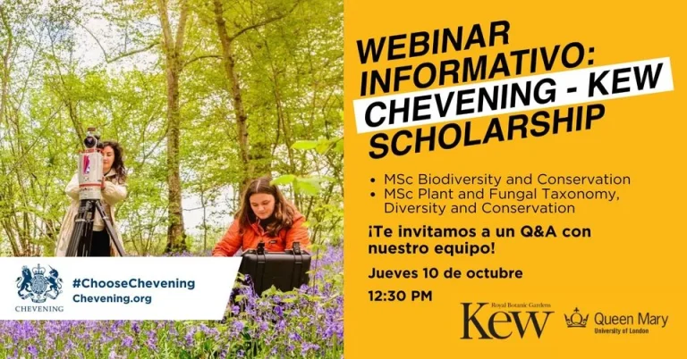 Seminario BECA CHEVENING-KEW, virtual, el 10-octubre