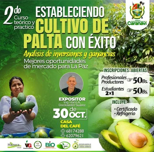 Curso ESTABLECIENDO CULTIVO DE PALTA, en La Paz, el 30-octubre