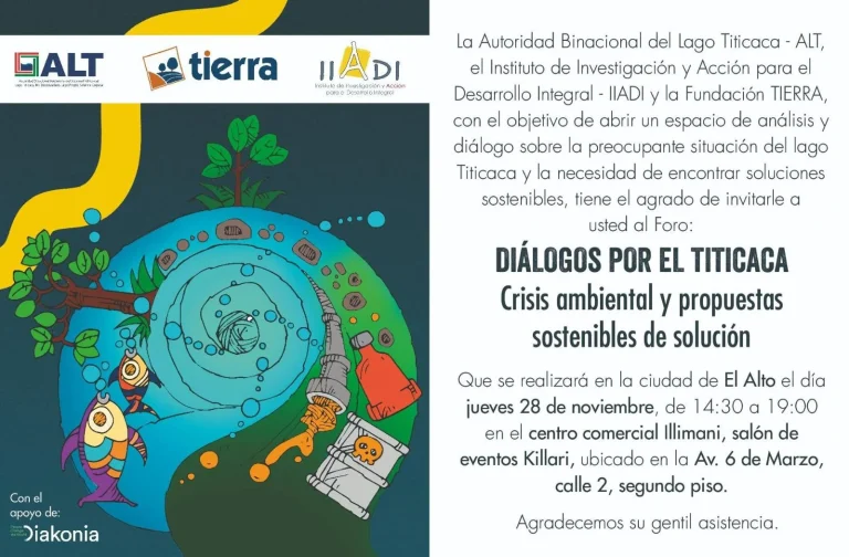 Foro DIÁLOGOS POR EL TITICACA, en El Alto – La Paz, el 28-nov.