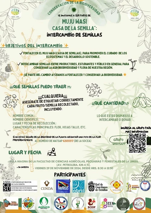 INTERCAMBIO DE SEMILLAS (MUJUWASI: CASA DE LA SEMILLA), en Cochabamba, el 29-nov.
