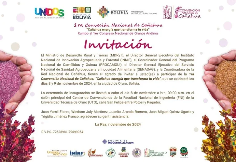 CONVENCIÓN NACIONAL DE CAÑAHUA, en Oruro, el 8 y 9-nov.
