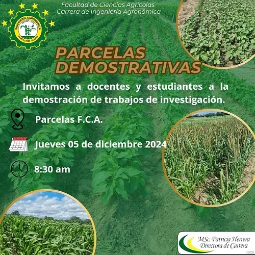 Demostración TRABAJOS DE INVESTIGACIÓN EN PARCELAS, en Santa Cruz, el 6-dic.