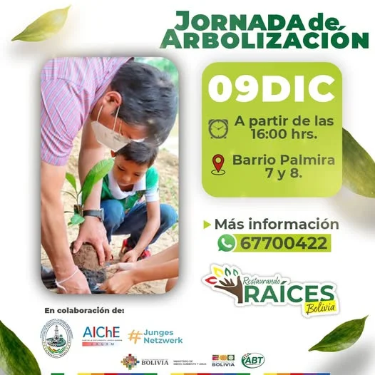JORNADA DE ARBORIZACIÓN, en Santa Cruz, el 9-dic.