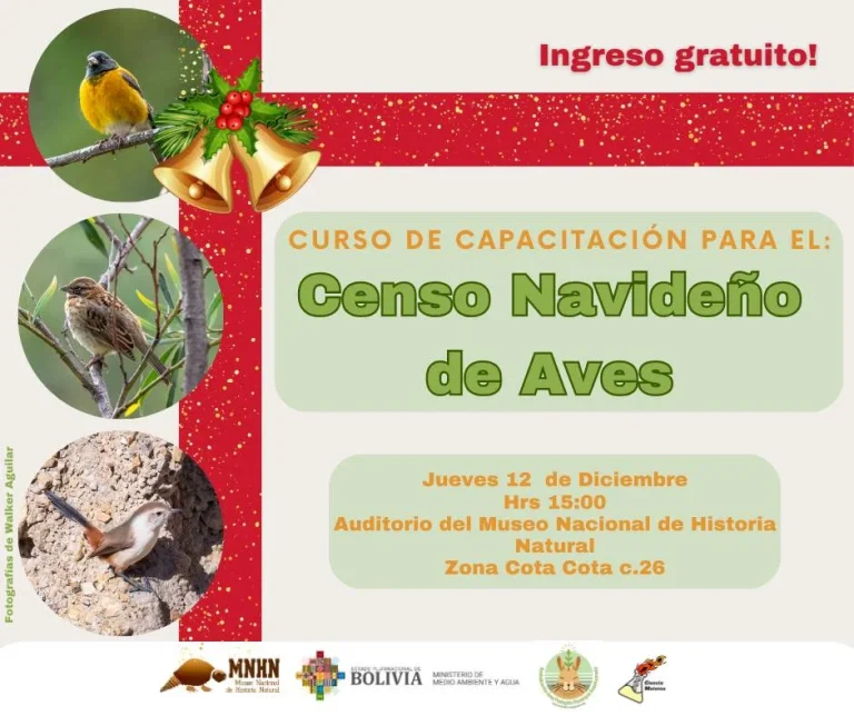 Curso CENSO NAVIDEÑO DE AVES, en La Paz, el 12-dic.