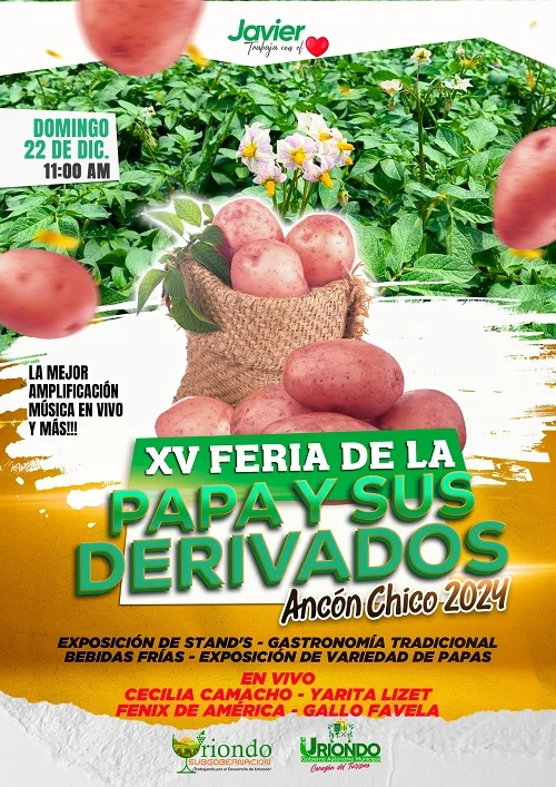 FERIA DE LA PAPA Y SUS DERIVADOS, en Uriondo – Santa Cruz, el 22-dic.