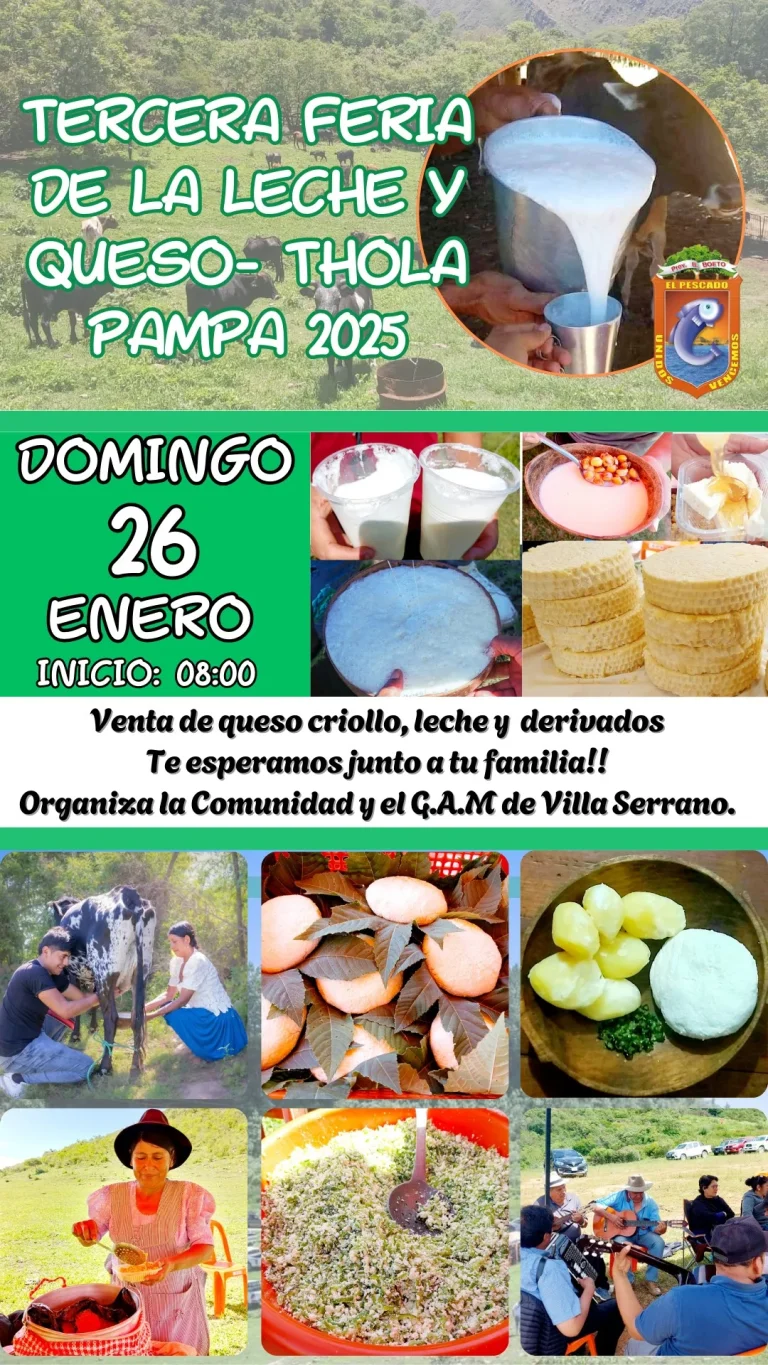 FERIA DE LA LECHE Y EL QUESO, en Villa Serrano – Chuquisaca, el 26-enero
