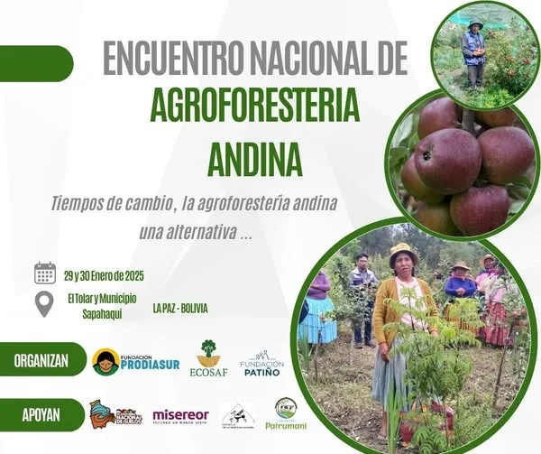 Encuentro Nal. AGROFORESTERIA ANDINA, en Sapahaqui – La Paz, el 29 y 30-enero