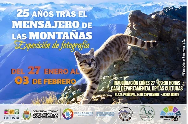 Exposición Fotográfica 25 AÑOS TRAS EL MENSAJERO DE LAS MONTAÑAS, en Cochabamba, del 27 al 31-enero