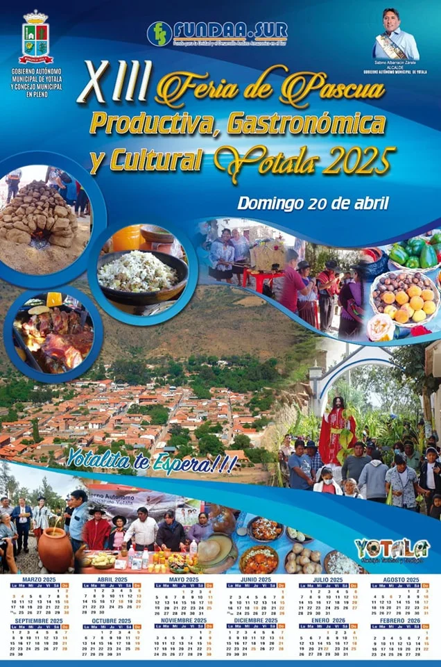 FERIA DE LA PASCUA PRODUCTIVA, en Yotala – Chuquisaca, el 20-abril