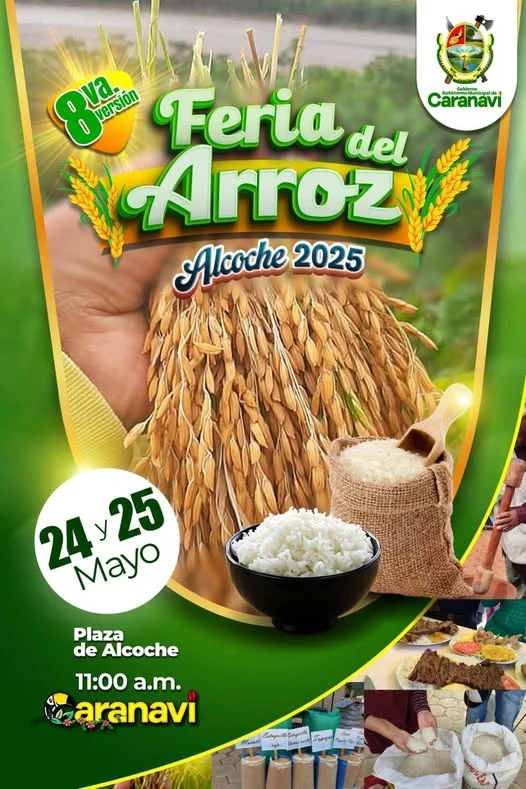 FERIA DEL ARROZ ALCOCHE 2025, en Caranavi – La Paz, el 24 y 25-mayo