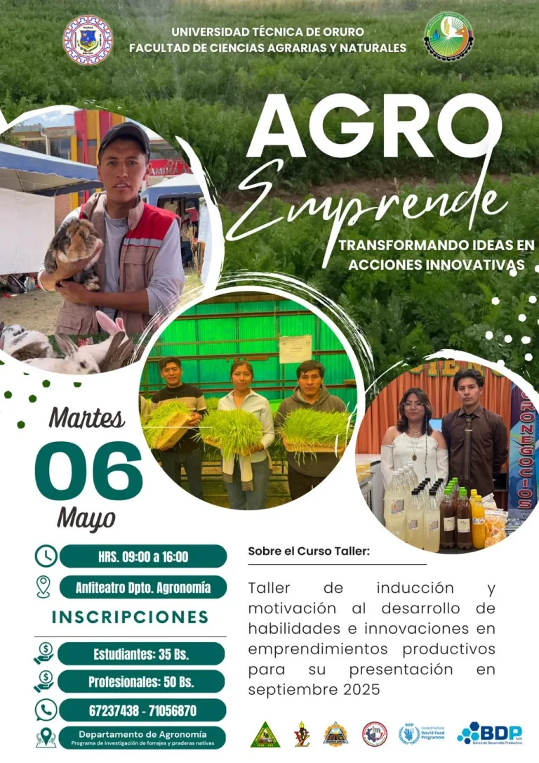 Taller TRANSFORMANDO IDEAS EN ACCIONES INNOVATIVAS, en Oruro, el 6-mayo