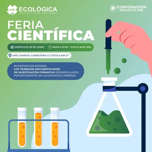 FERIA CIENTÍFICA, en UNE – en Santa Cruz, el 18-junio