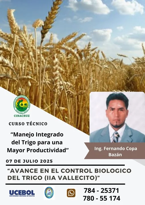 Cursos MANEJO INTEGRADO DEL TRIGO PARA UNA MAYOR PRODUCTIVIDAD, en Santa Cruz, el 7-julio
