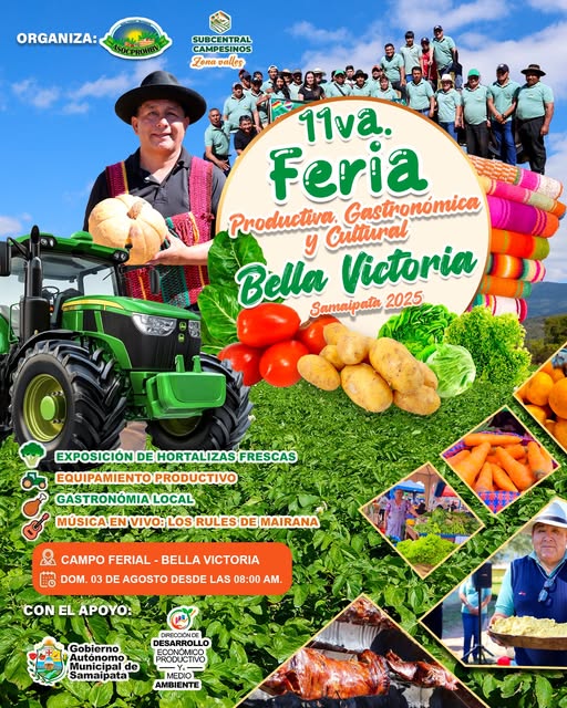 FERIA PRODUCTIVA, GASTRONÓMICA Y TRADICIONAL, en Samaipata – Santa Cruz, el 3-agosto