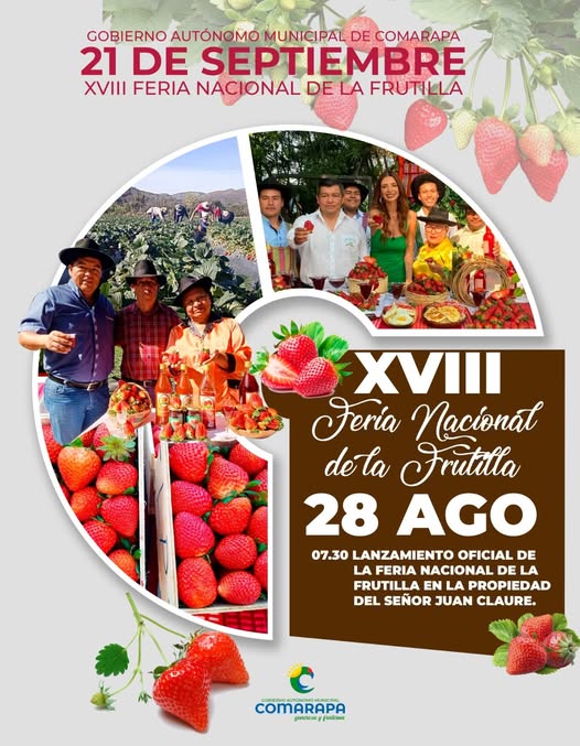 FERIA NACIONAL DE LA FRUTILLA, en Comarapa – Santa Cruz, el 28-agosto