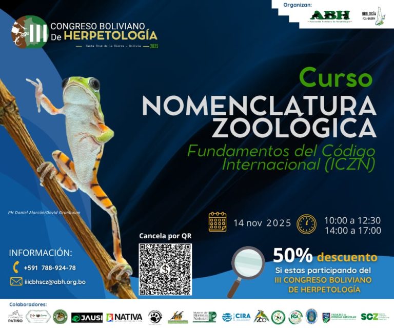 Curso NOMENCLATURA ZOOLÓGICA – FUNDAMENTOS DEL CÓDIGO INTERNACIONAL, el 14-nov.