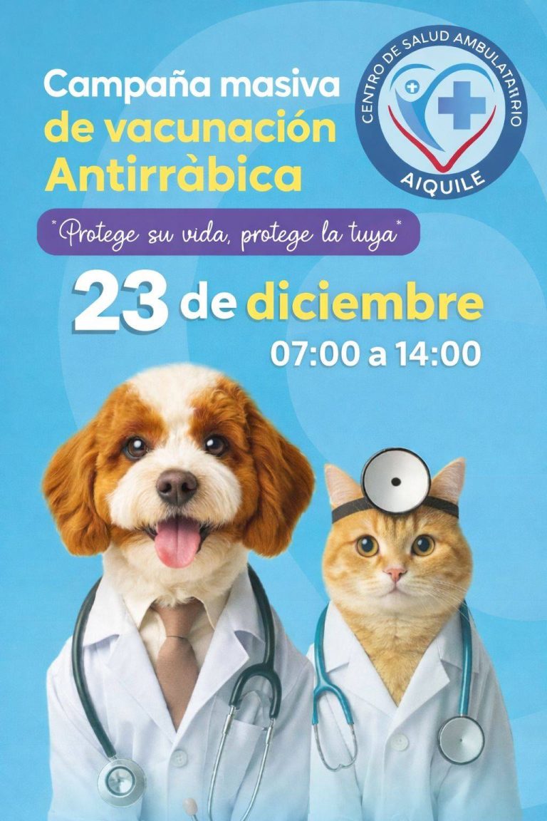 CAMPAÑA VACUNACIÓN ANTIRRÁBICA, en Aiquile – Cochabamba, el 23-dic.