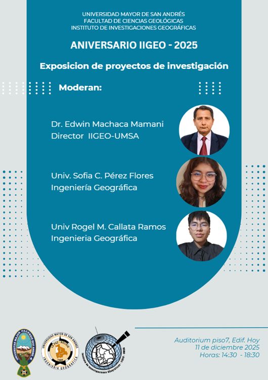 Seminario PROYECTOS DE INVESTIGACIÓN IIGEO–UMSA 2025, en La Paz, el 11-dic.