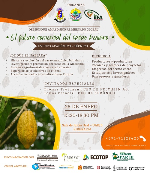 EL FUTURO COMERCIAL DEL CACAO BENIANO, en Riberalta – Beni, el 28-enero