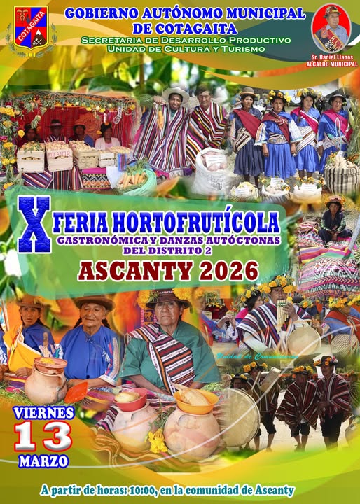 FERIA HORTO FRUTÍCOLA, en Cotagaita – Potosí, el 13-marzo