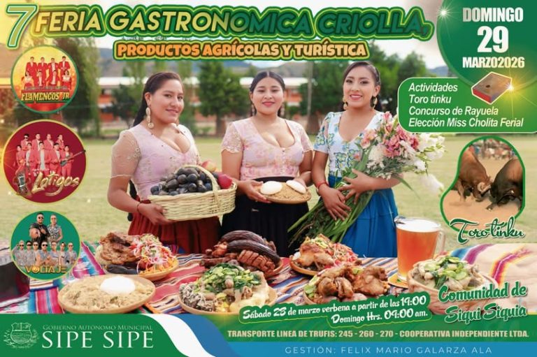 Feria Productiva, Agrícola y Turística, en Sipe Sipe – Cochabamba, el 29-marzo