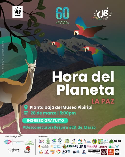 La Hora del Planeta 2026, en La Paz, el 28-marzo