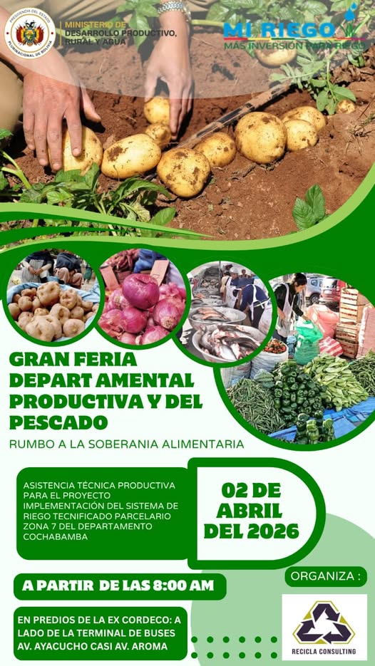 Feria departamental productiva y del pescado, en Totora – Cochabamba, el 2-abril