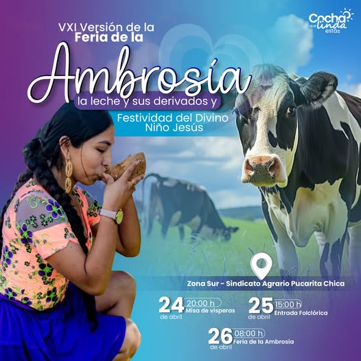 Feria de la Ambrosía, en Cochabamba, del 24 al 26-abril