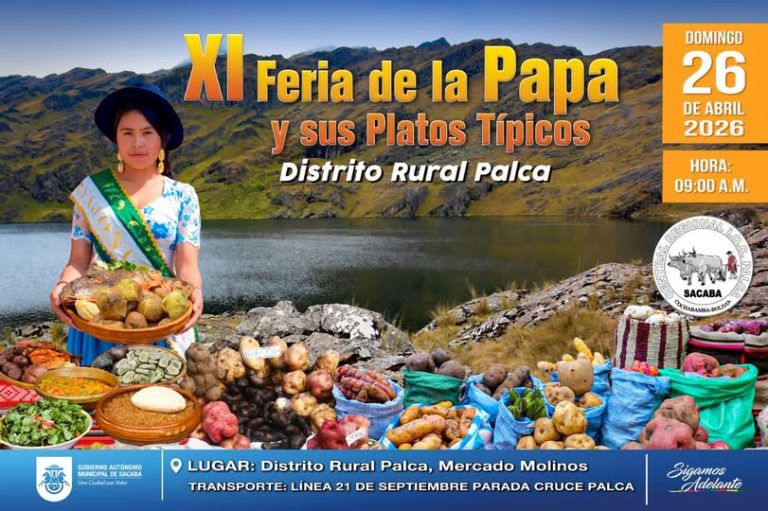Feria de la Papa, en Sacaba – Cochabamba, el 26-abril
