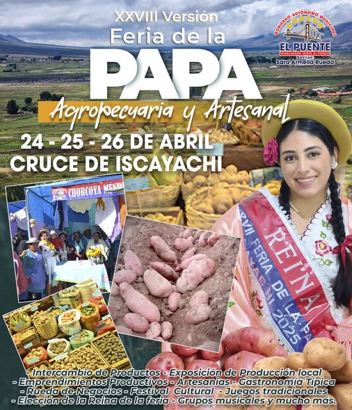Feria de la papa, agropecuaria y artesanal, en El Puente – Santa Cruz, del 24 al 26-abril