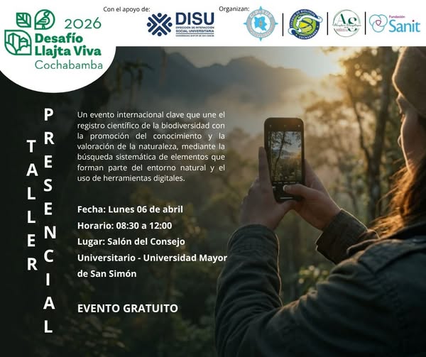 Taller “Únete al desafío Llajta Viva 2026”, en Cochabamba, el 6-abril