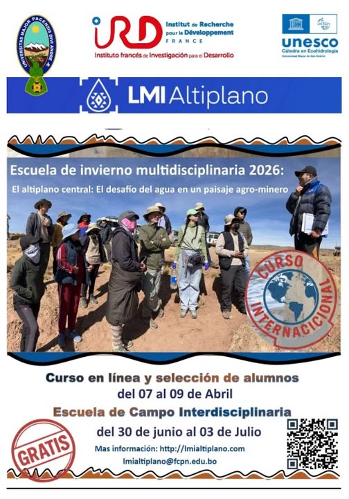Taller “Escuela de Invierno Multidisciplinaria 2026” de LMI Altiplano”, virtual, el 7-abril