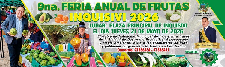 Feria anual de frutas, en Inquisivi – La Paz, el 21-mayo