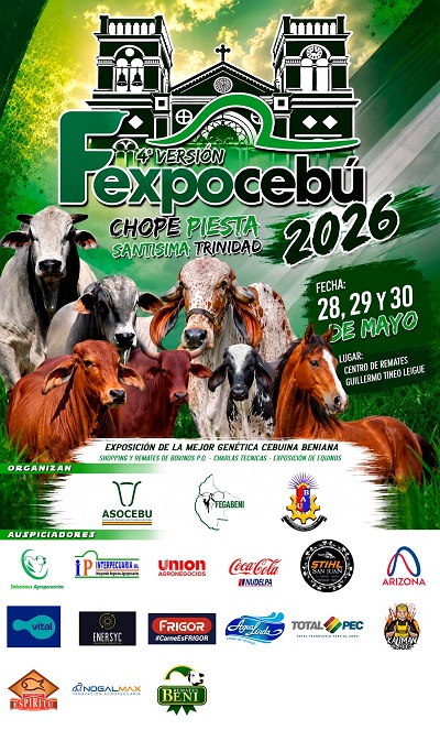 FEXPOCEBU 2026, en Trinidad – Beni, del 28 al 30-mayo