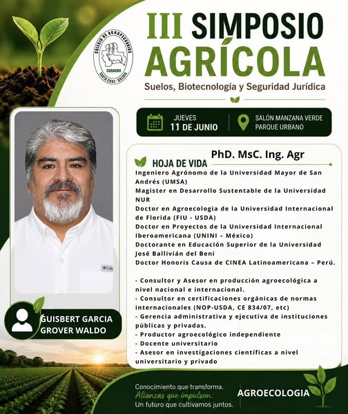 Simposio agrícola “Producción Integral”, en Santa Cruz, el 11-junio