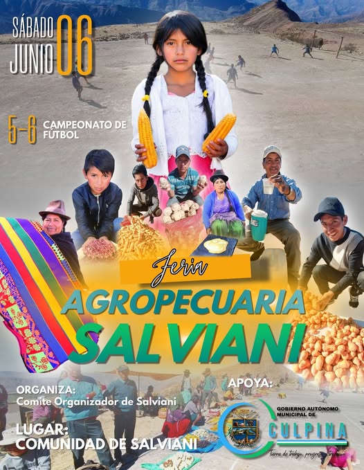 Feria Agropecuaria Salviani 2026, en Culpina – Chuquisaca, el 6-junio