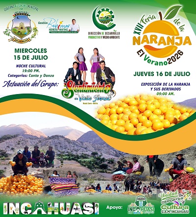 Feria de la Naranja, en Incahuasi – La Paz, el 16-julio