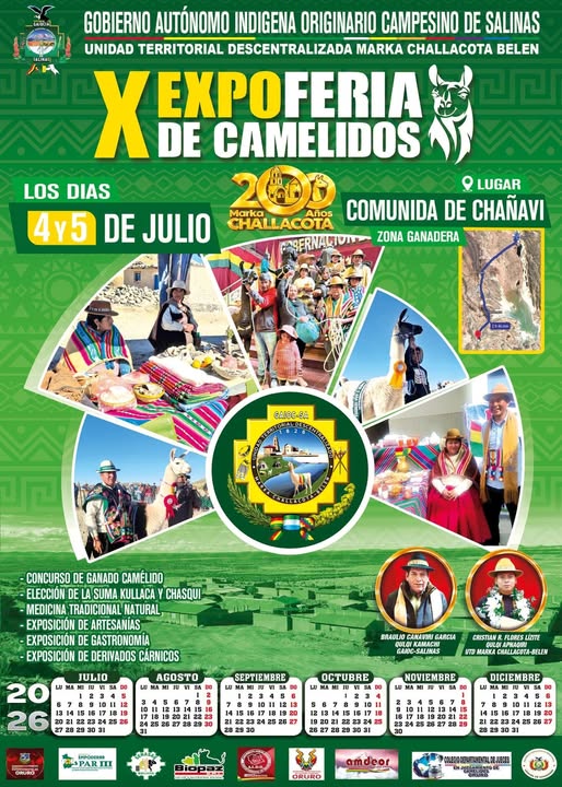 ExpoFeria de Camélidos, en Oruro, el 4 y 5-julio