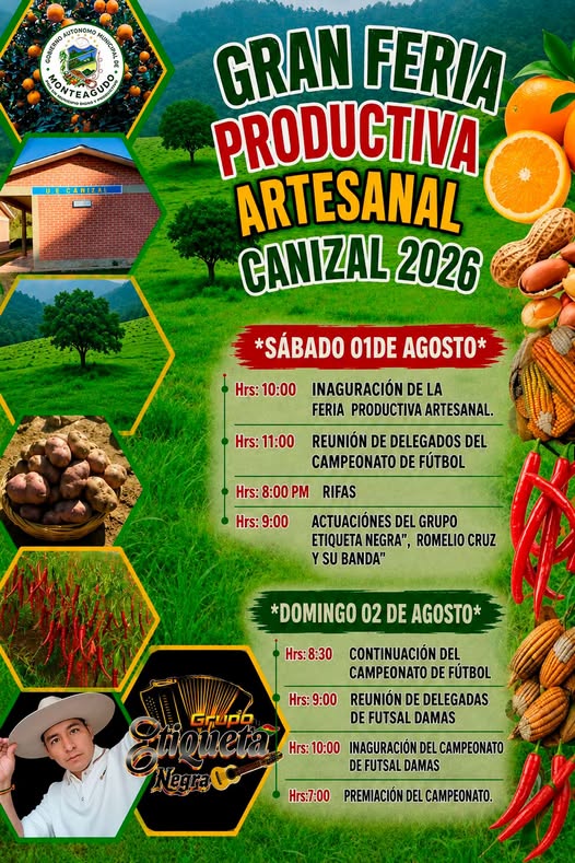 Feria Productiva Artesanal Canizal – Monteagudo, el 1 y 2-agosto